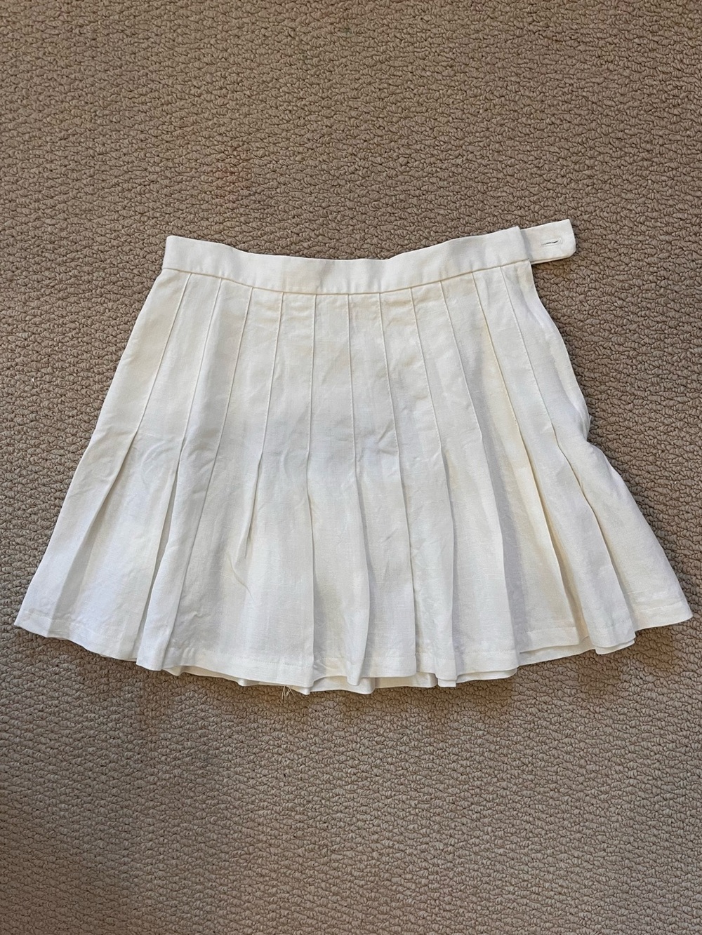 Talbots Cream Pleated Circle Skirt